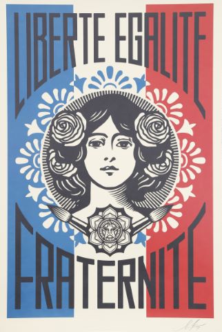 Shepard Fairey (né en 1970) Liberté Égalité...