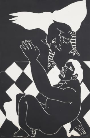 Figures en noir et blanc [2 œuvres]