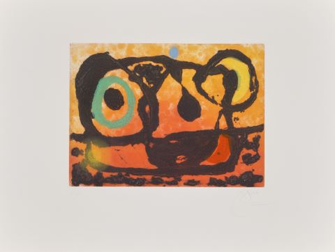 Joan Miró (1893-1983) Tête au soleil couchant