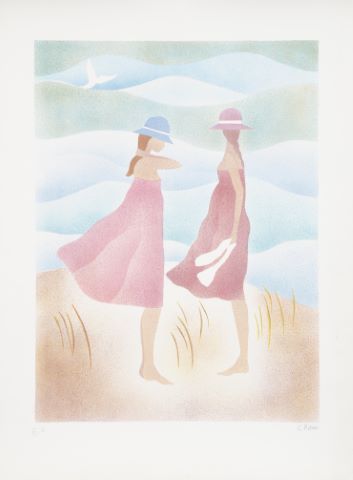 Jeunes filles à la plage