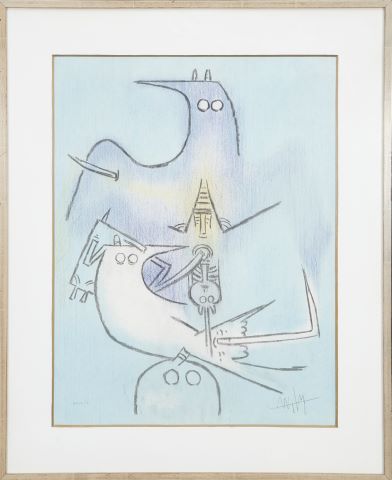 Wifredo Lam (1902-1982) Arbre de plumes, extrait...