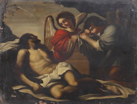 Le Christ pleuré par deux anges