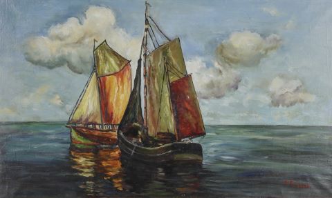 Felouques en mer