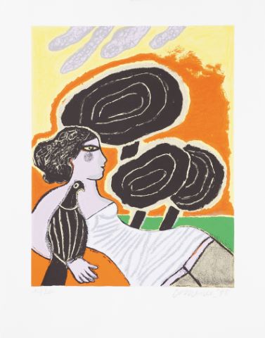 Femme au pigeon