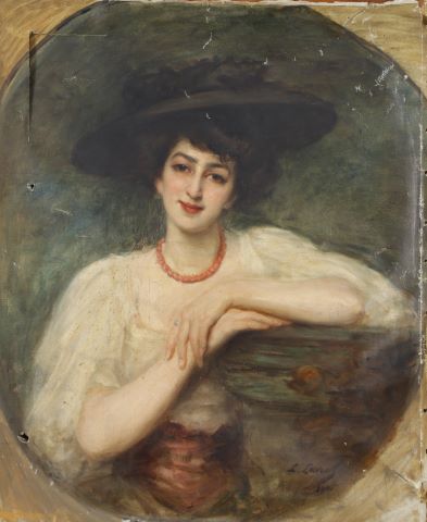 Portrait de dame au chapeau