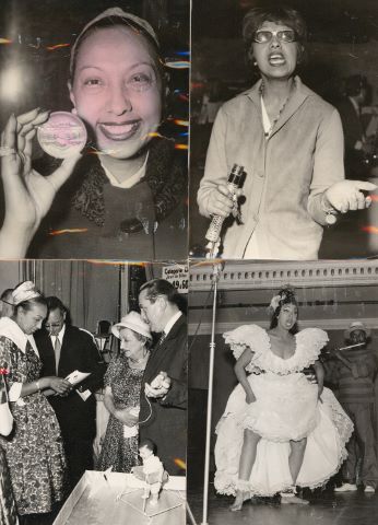 Joséphine Baker dans les années 50/60 à l’occasion d’évènements commémoratifs