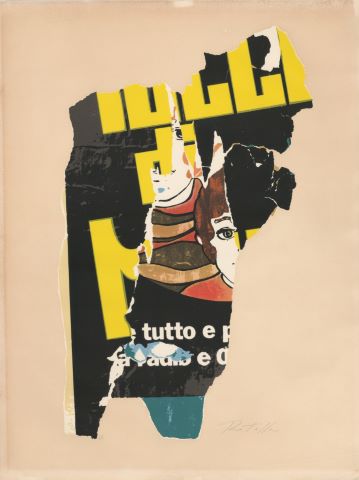 Composition, affiche lacérée