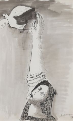 Léopold Survage (1879-1968) Femme et oiseau