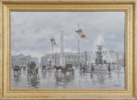 Valéry Sekret (né en 1950) La Place de la Concorde