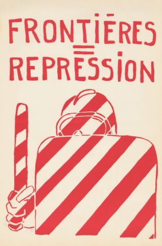 Mai 68 Affiche Frontières = Répression