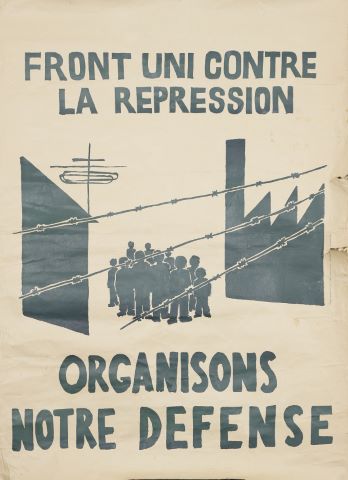 Mai 68 Affiche Front uni contre la répression