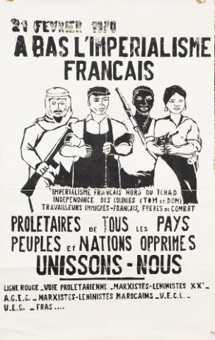 Mai 68 Affiche A bas l’impérialisme français