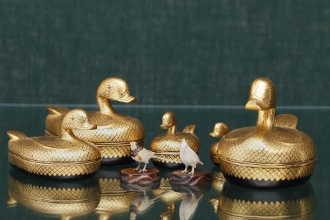 Asie 2 oiseaux + 5 canards