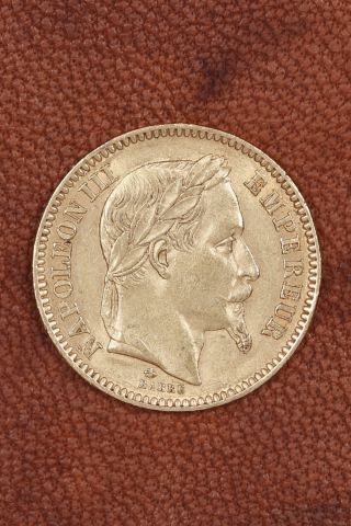 20 francs Napoléon III tête laurée, or