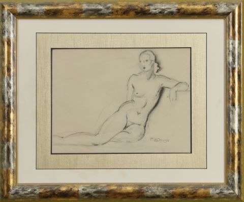 Femme nue accoudée
