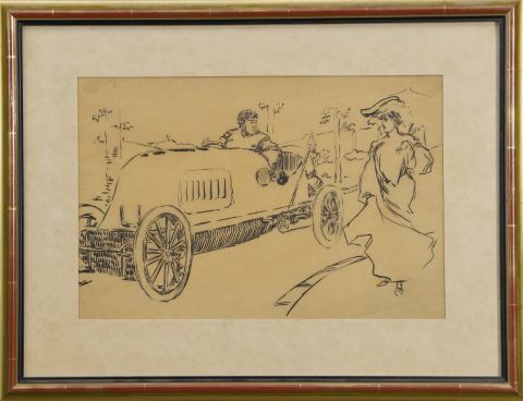 École du début du XXe siècle En voiture