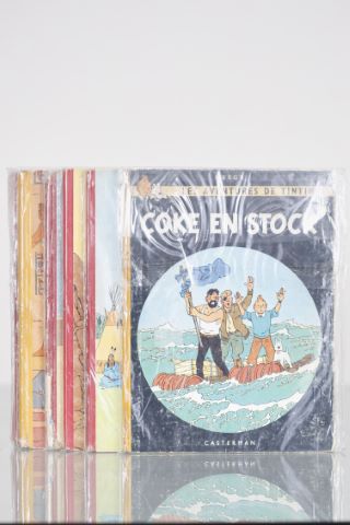 Hergé (1907-1983) 7 albums de Tintin