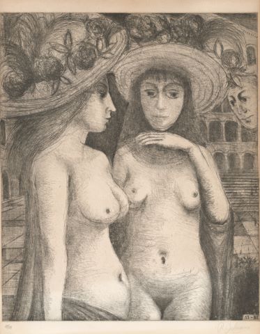 Paul Delvaux (1897-1994) Les Deux amies