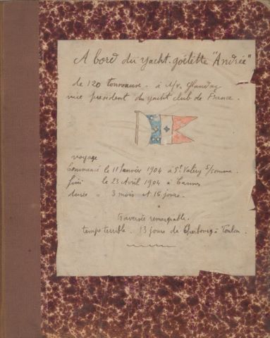 Rare et unique carnet de bord de Monsieur Caplain tenu…