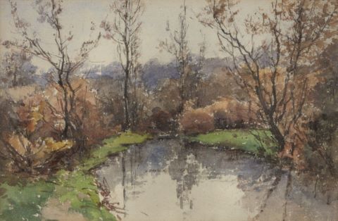 D’après Henri Joseph Harpignies Forêt
