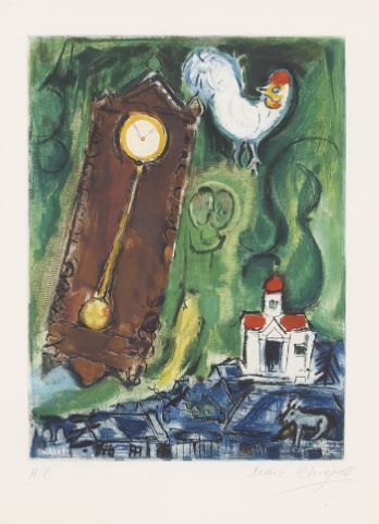 Marc Chagall (1887-1985) The Rooster and the clock