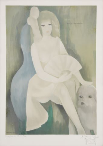 Femme au chien et à l’éventail