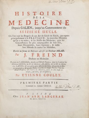 Histoire de la médecine Depuis Galien, jusqu’au commencement du seizième…