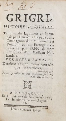 Grigri, histoire veritable