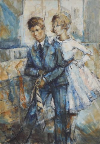 Ruelle, Deux enfants & Jeune couple [3 œuvres]