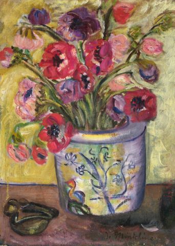 Isaac Mintchine (1900-1941) Vase de fleurs