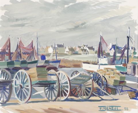 François Meheut (1905-1981) Les Chariots