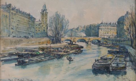 Quai de la Monnaie et Pont Saint Michel [2 œuvres]