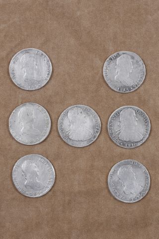 Mexique, Ferdinand VII (1808-1821) 7 pièces de 8...