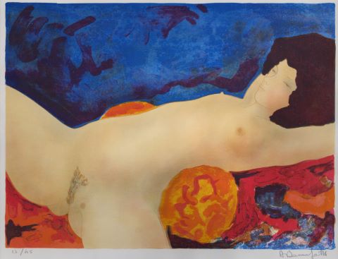 Alain Bonnefoit (né en 1937) Nu couché
