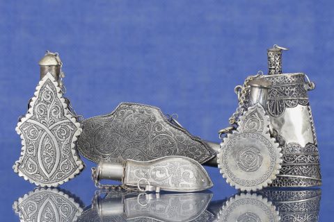 Moyen-Orient 5 poires à poudre