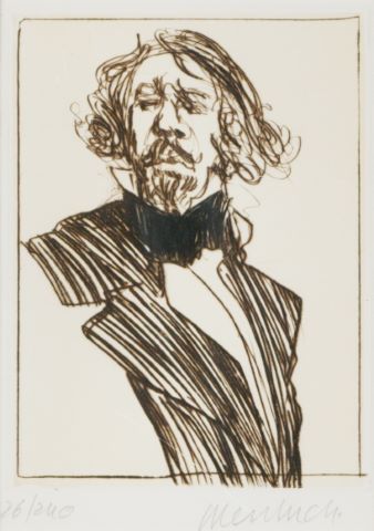 Claude Weisbuch (1927-2014) Portrait de Delacroix