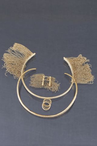 2 colliers torques + 2 bagues fantaisie