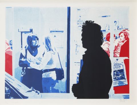 Le Peintre et son modèle. Bleu saphir