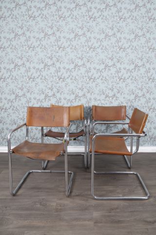 Mart Stam (1899-1986) 4 fauteuils Cantiliver