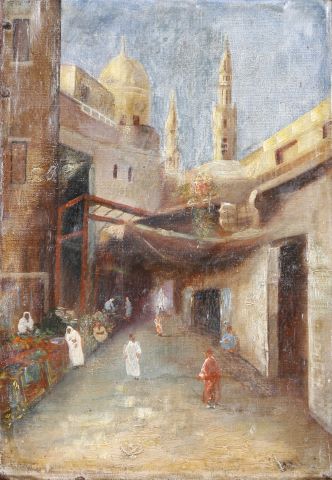 École orientaliste du début du XXe siècle Le Souk...