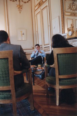 Nicolas Sarkozy et François Bayrou pendant la campagne présidentielle de…