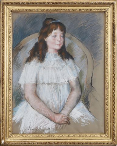 École française vers 1900 Jeune fille assise...