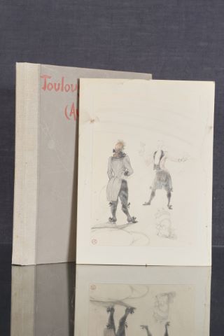 Portfolio “Au cirque”, 17 dessins aux crayons de couleur, tome…