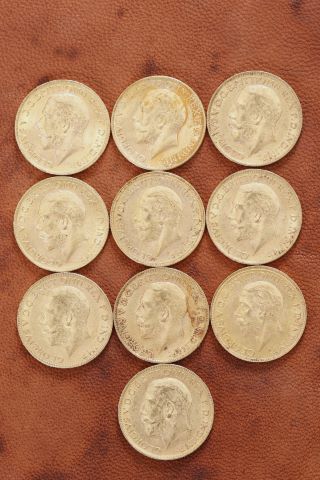 10 pièces Souverain Georges V or
