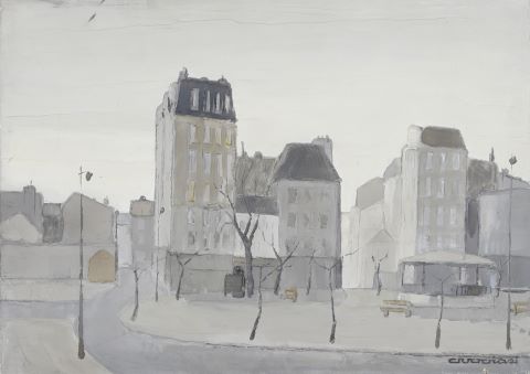 André Guggiari (1906-1989) Place de la Réunion,...