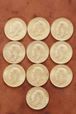 10 pièces Souverain Georges V or