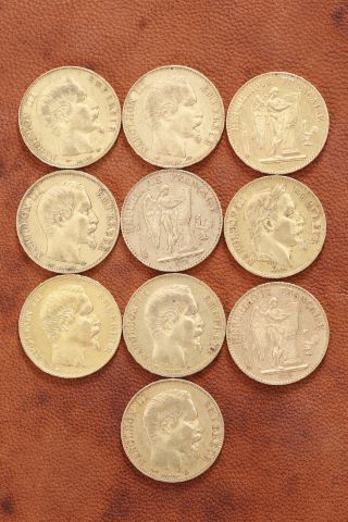 10 pièces 20 francs Napoléon III or