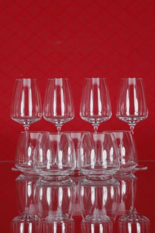 5 verres à Whisky et 4 verres à eau, collection…