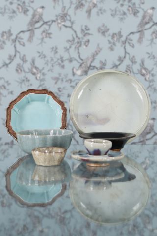 6 pièces dont coupes et bols