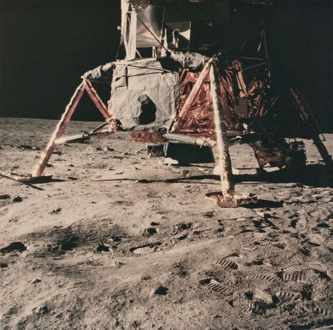 Le Module lunaire Eagle sur la Lune, Apollo 11